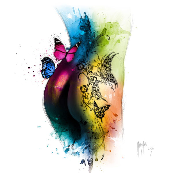 Butterfly tattoo - Poster PREMIUM authentique de Patrice MURCIANO