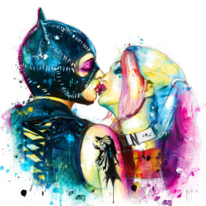 Catwoman LOVE Harley Quinn - Poster PREMIUM authentique de Patrice MURCIANO