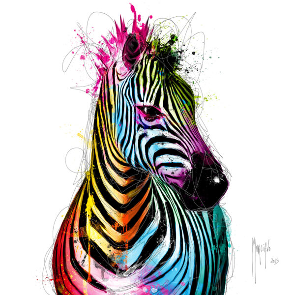 Zebra Pop - Poster PREMIUM authentique de Patrice MURCIANO