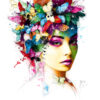 Poster Luxury art print – L’effet papillon – 30x30cm