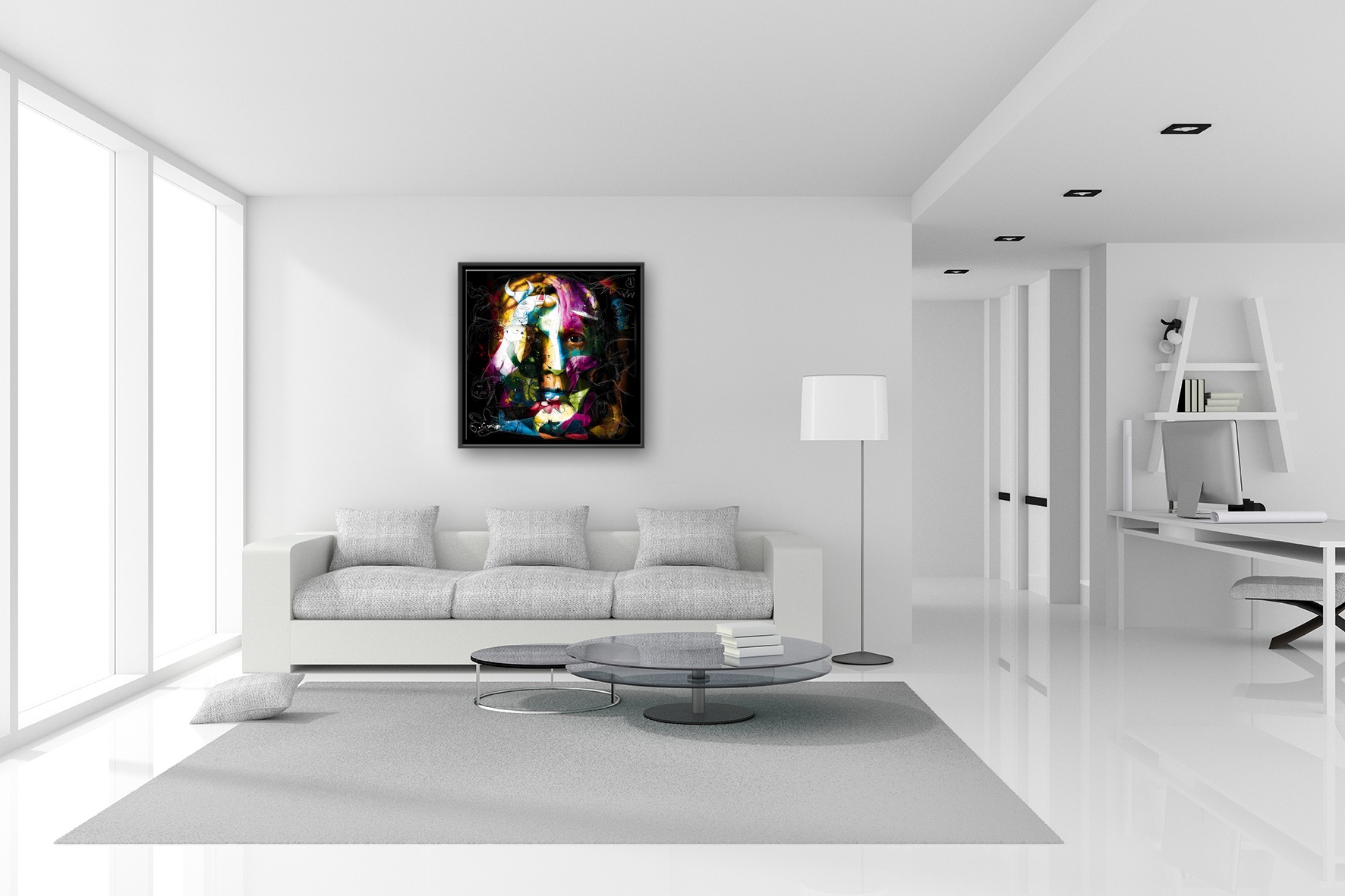 Grand tableau mural abstrait moderne sans cadre, impression d'art mural  Picasso, célèbre peinture sur toile pour salon, décoration d'intérieur, 100  x 200 cm, sans cadre : : Cuisine et Maison