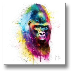 Gorrile dans la brume - toile peinture - Galerie d'Art dans l'Hérault - art contemporain pop art by Murciano