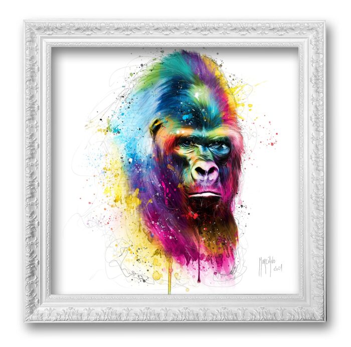 Gorille dans la brume - toile peinture - Galerie d'Art dans l'Hérault - art contemporain pop art by Murciano