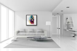 Gorille dans la brume - toile peinture - Galerie d'Art dans l'Hérault - art contemporain pop art by Murciano