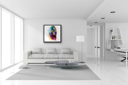 Gorille dans la brume – toile peinture – Galerie d’Art dans l’Hérault – art contemporain pop art by Murciano