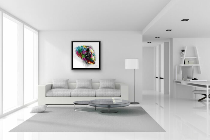 Game Over toile peinture oeuvre cadre contemporain couleur