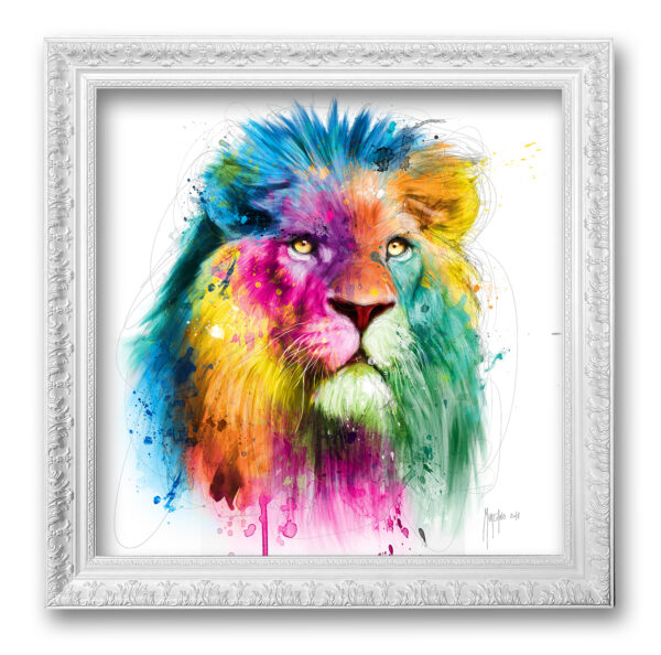 lion tableau peinture oeuvre artiste couleur