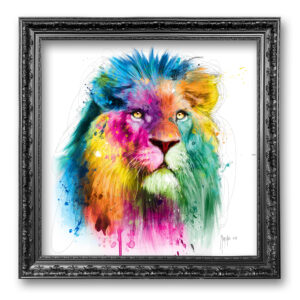 lion tableau peinture oeuvre artiste couleur