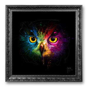 Pop Owl peinture hibou chouette tabeau encadrement contemporain