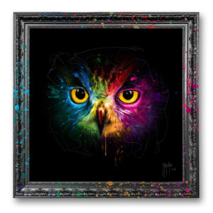 Pop Owl peinture hibou chouette tabeau encadrement contemporain