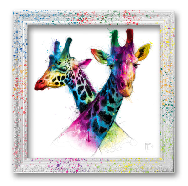 Savannah toile girafe peinture oeuvre coloration contemporain