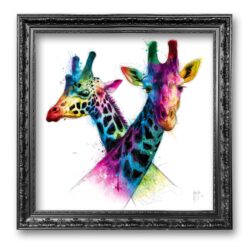 Savannah toile girafe peinture oeuvre coloration contemporain