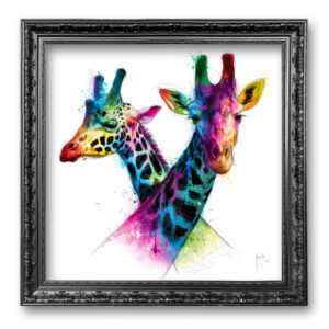Savannah toile girafe peinture oeuvre coloration contemporain
