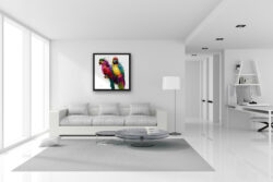 Tropical Colors peroquet toile color oeuvre artiste peinture