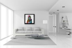 Zebra Pop zebre couleur peinture toile cadre oeuvre contemporaine