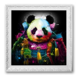Panda Samourai toile tableau oeuvre cadre peinture