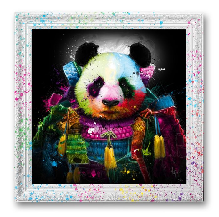 Panda Samourai toile tableau oeuvre cadre peinture