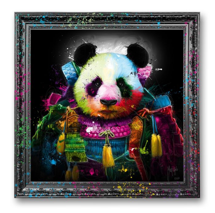 Panda Samourai toile tableau oeuvre cadre peinture