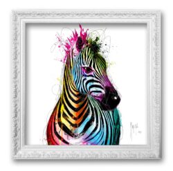 Zebra Pop zebre couleur peinture toile cadre oeuvre contemporaine