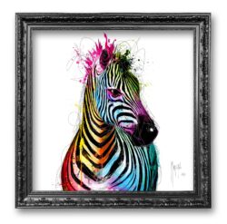 Zebra Pop zebre couleur peinture toile cadre oeuvre contemporaine