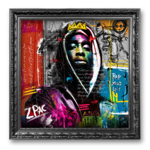 2PAC - peinture portrait poster oeuvre toile contemporaine couleur