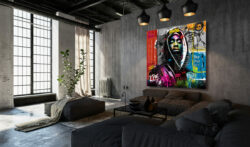 2PAC - peinture portrait poster oeuvre toile contemporaine couleur