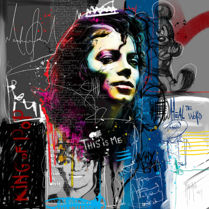 mickael jackson toile peinture oeuvre unique