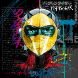 Actarus peinture toile tableau contemporain couleur