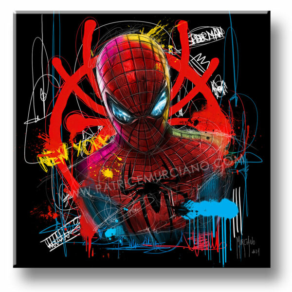 spiderman-oeuvre-toile-peinture-tableau-contemporain-couleur