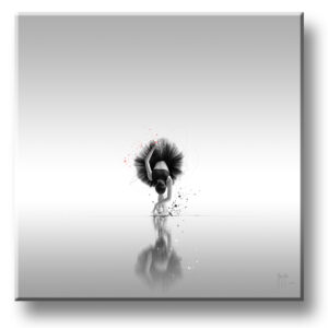 Cygne noir murciano tableau minimaliste