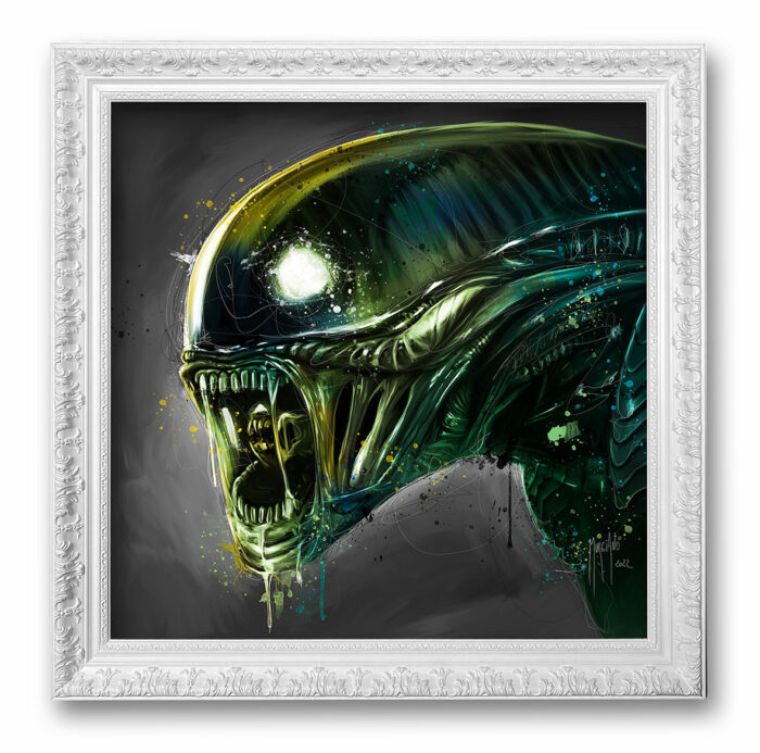 alien-peinture-toile-portrait-art-pop-contemporain-montpellier-herault-tableau