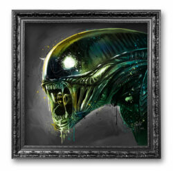 alien-peinture-toile-portrait-art-pop-contemporain-montpellier-herault-tableau