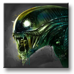 alien-peinture-toile-portrait-art-pop-contemporain-montpellier-herault-tableau
