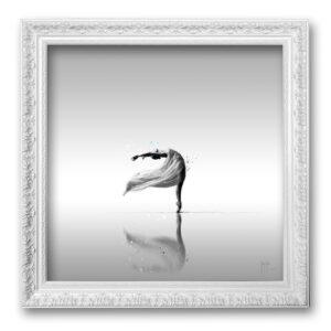 cygne blanc murciano style minimaliste contemporain tableau peinture oeuvre toile