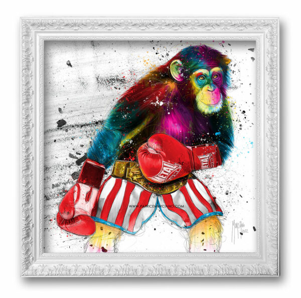 monkey balboa murciano boxe oeuvre artiste toile peinture tableau