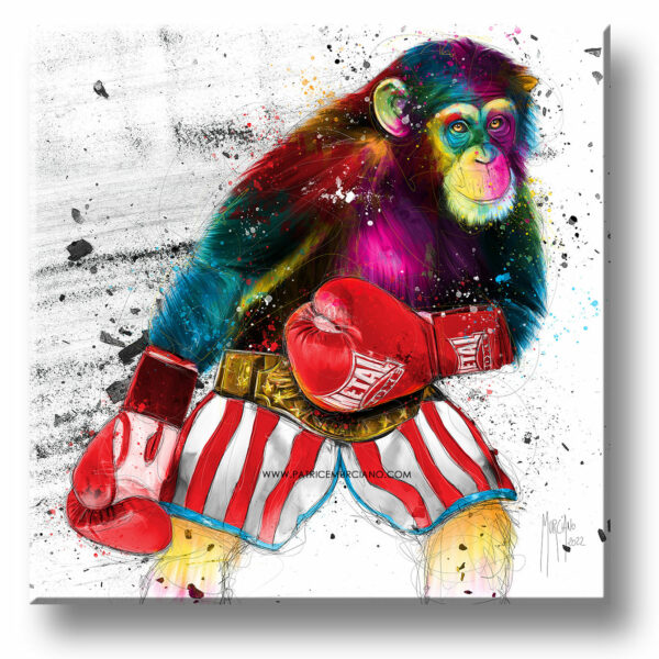monkey balboa murciano boxe oeuvre artiste toile peinture tableau