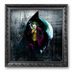 The Batman & The Joker - peinture artiste toile oeuvre tableau original