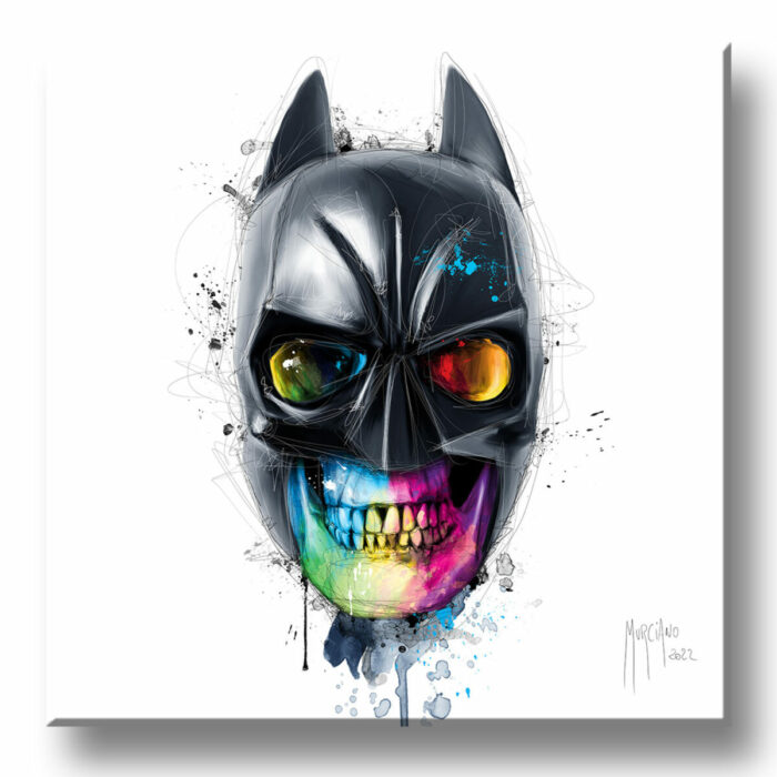 The bat skull - Batman tete de mort - peinture artiste - toile oeuvre - tableau