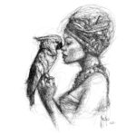 La femme et l'oiseau
