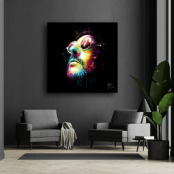 Léon portrait jean réno peinture tableau toile