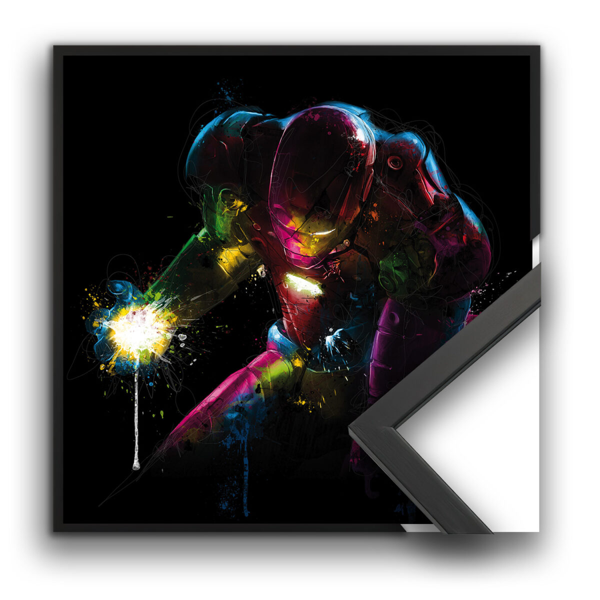 Poster encadré Iron man – 50x50cm