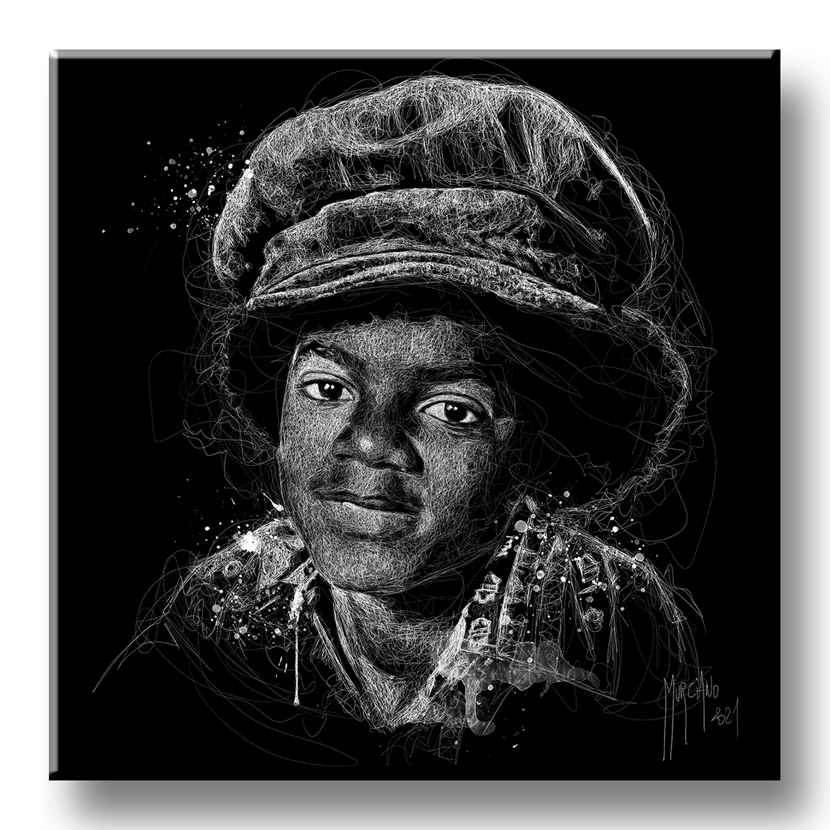 MJ BEN - Michael Jackson five 5 - toile peinture artiste officiel