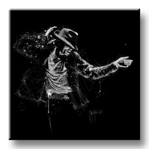 MJ HAT LIVE - Michael jackson oeuvre authentique officielle artiste peinture toile