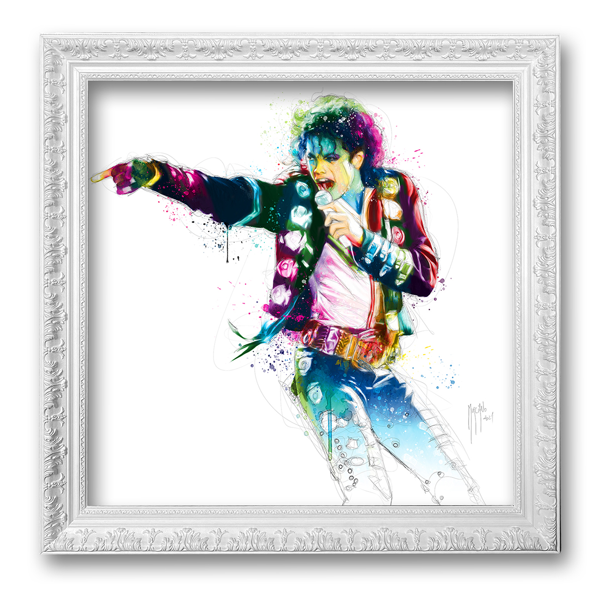 MJ LIVE michael jackson toile peinture reproduction officielle artiste