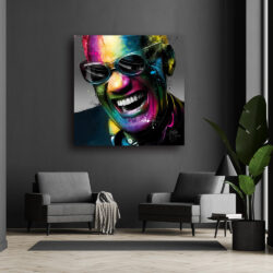 Ray charles peinture portrait toile oeuvre