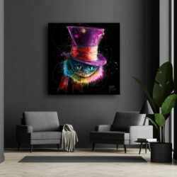 Le chat de Cheshire - alice au pays des merveilles tableau toile peinture oeuvre couleur