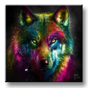 loup wolf tableau toile peinture new pop oeuvre