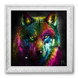 loup wolf tableau toile peinture new pop oeuvre