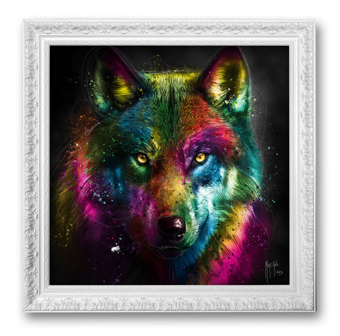 loup wolf tableau toile peinture new pop oeuvre