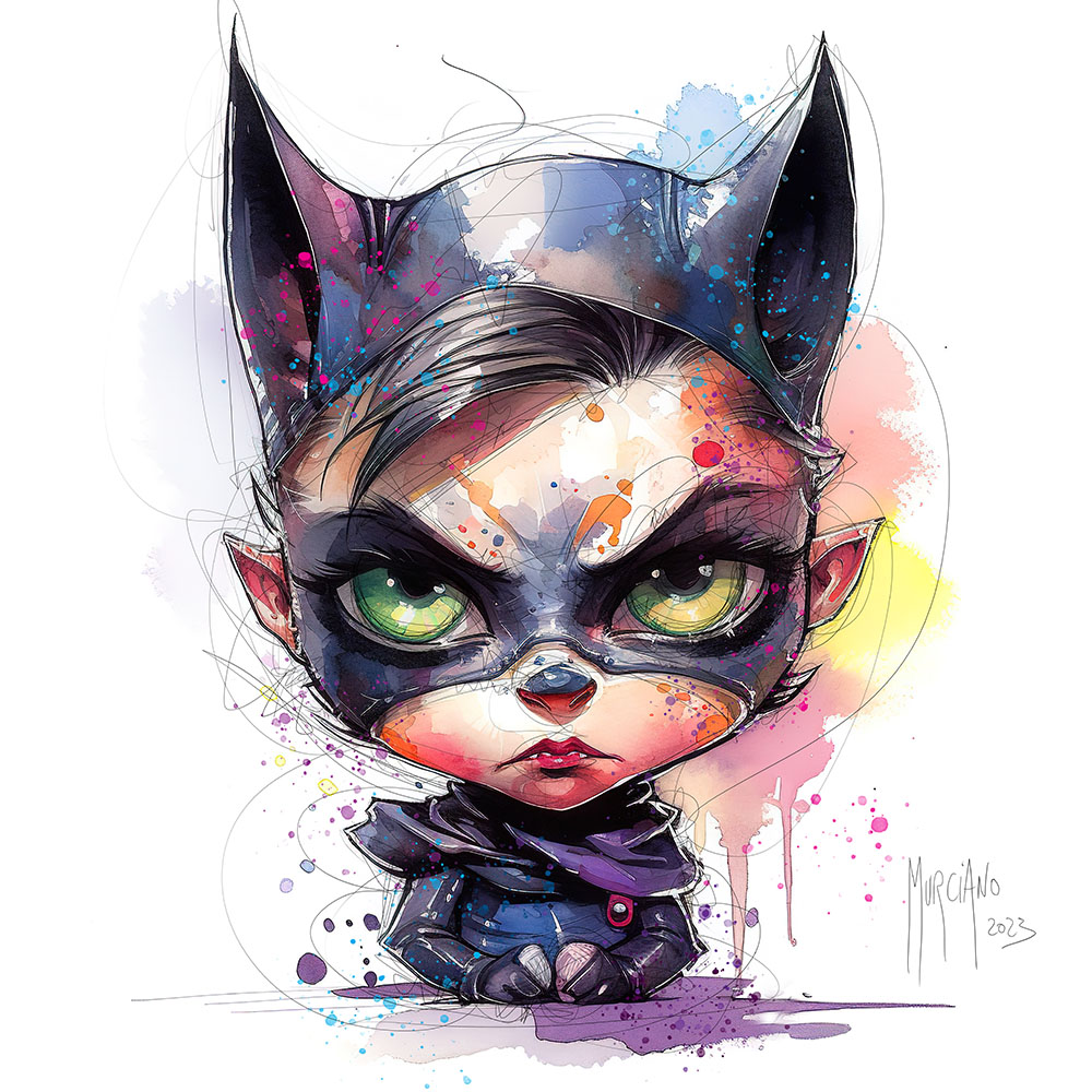 Poster – Super Baby Catwoman – 30x30cm